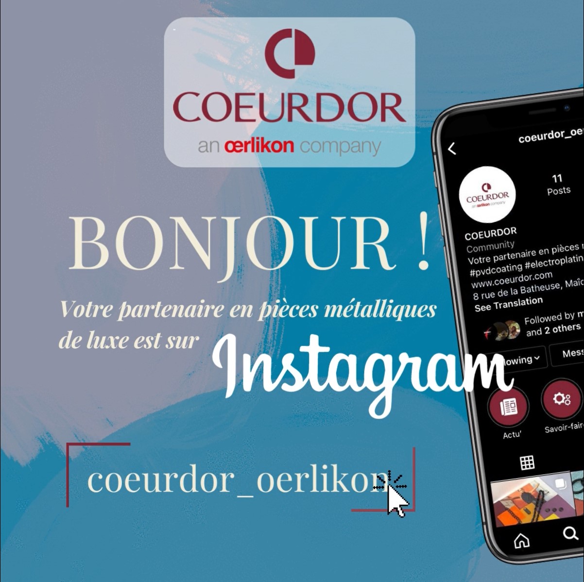 COEURDOR est sur Instagram !